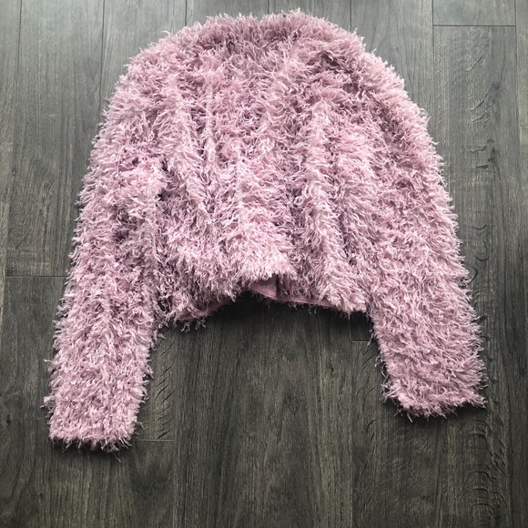Zara Feather Cardigan - Purple - Picture 2 of 3